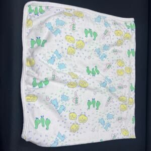 Creme de la Creme Cotton Baby Receiving Blanket Farm Animal Print Lovey